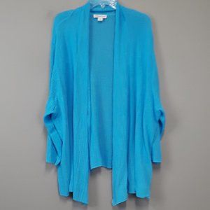 Coldwater Creek Blue Open Front Cardigan Size 3X